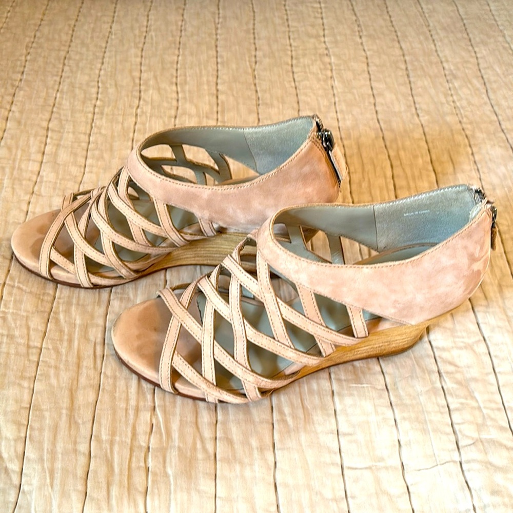 Eileen Fisher Cage Wedge Vero Cuoio 7.5